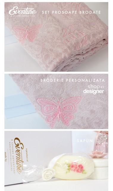 Trusou de botez brodat pentru fetite cu fluturasi, Butterfly Effect 12